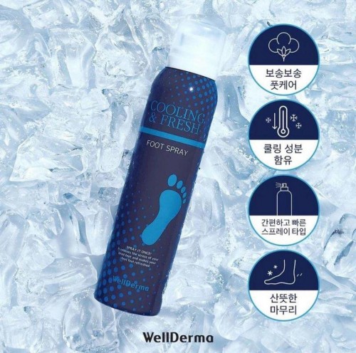 韓國 Wellderma 夢蝸冰爽足部降溫除臭止汗噴霧180ml